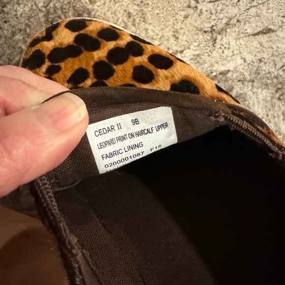 LAUREN Ralph Lauren Leopard Print Sneakers calf hair size 9B - Picture 4 of 10